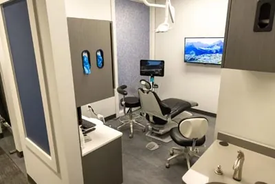 inside the dental exam room at AVA Dental