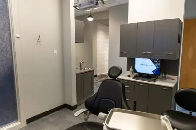 dental chair inside the operatory at AVA Dental